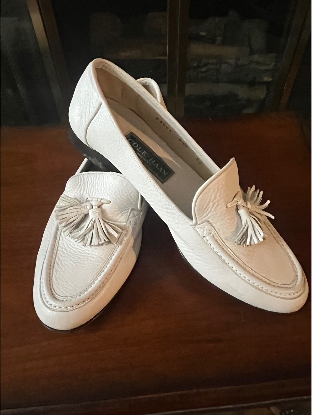 Cole Haan White Leather Loafer